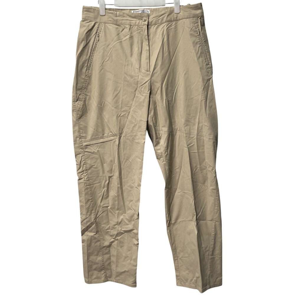 Magellan's Pants Womens 16 Khaki Travel Gear Straight Leg Stretch Outdoor‎ WP016